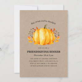 Thanksgiving eten. Vriendschappen geven rustieke p Kaart