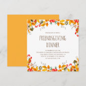 Thanksgiving eten. Vriendschapsfeest. herfst Kaart (Voorkant / Achterkant)