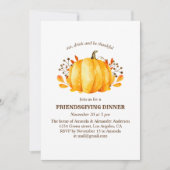 Thanksgiving eten. Vriendschapsgevende bloemenpomp Kaart (Voorkant)