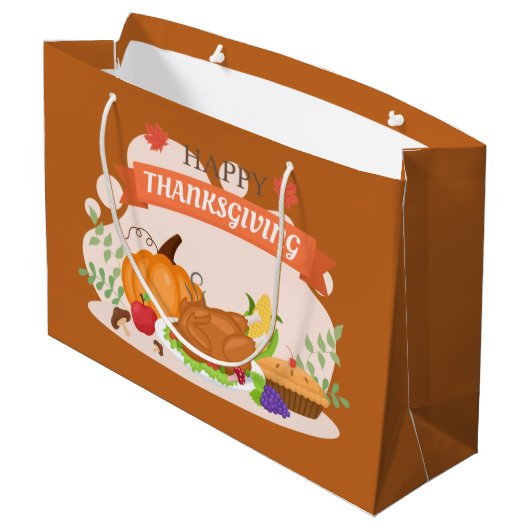 Thanksgiving etentje schattig groot cadeauzakje (Achterkant Gekanteld)