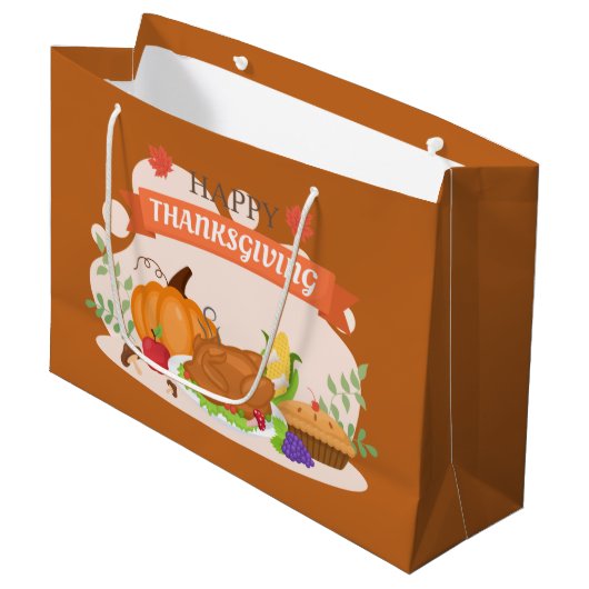 Thanksgiving etentje schattig groot cadeauzakje (Voorkant Gekanteld)