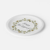 Thanksgiving Eucalyptus Wreath Papieren Bordje (Gekanteld)