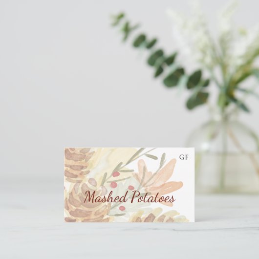 Thanksgiving Event Catering Dish Plaatskaarten Plaatskaartje (Staand voorkant)