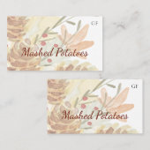 Thanksgiving Event Catering Dish Plaatskaarten Plaatskaartje (Voorkant / Achterkant)