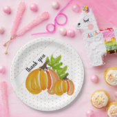 Thanksgiving Exotische Waterverf Pompoen Dank u Papieren Bordje (Feest)