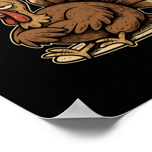 Thanksgiving F Caw F Turkey Funny Fcawf Gobble Fca Poster (Hoek)