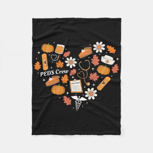 Thanksgiving F-gobble-f Grappige Kalkoen Pompoen V Fleece Deken (Voorkant)