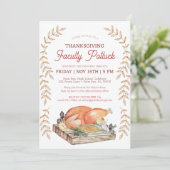 Thanksgiving Faculteit Potluck Uitnodiging (Staand voorkant)