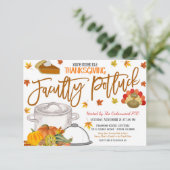 Thanksgiving Faculty Potluck Invitation Kaart (Staand voorkant)