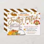 Thanksgiving Faculty Potluck Invitation Kaart (Voorkant / Achterkant)