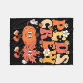 Thanksgiving Fall Autumn Para Educator School Wome Fleece Deken (Voorkant (Horizontaal))