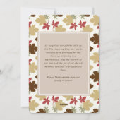 Thanksgiving Fall laat een eenvoudige scriptfoto Feestdagenkaart (Achterkant)