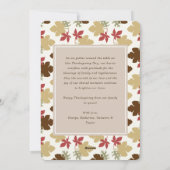 Thanksgiving Fall laat een eenvoudige scriptfoto Feestdagenkaart (Achterkant)