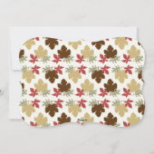 Thanksgiving Fall laat een eenvoudige scriptfoto Feestdagenkaart (Achterkant)