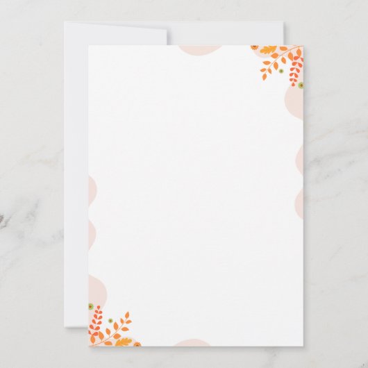 Thanksgiving Fall Leaves Dinner Invitation Kaart (Achterkant)