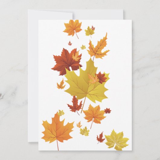 Thanksgiving Fall Leaves Pumpkin Dinner Invitation Kaart (Achterkant)