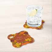 Thanksgiving Fall Pumpkin Greetings Kartonnen Onderzetters (Insitu)