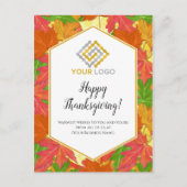 Thanksgiving Fall verliest Logo Business Postcard Briefkaart (Voorkant)