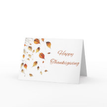 Thanksgiving Falling Leaves Kaart
