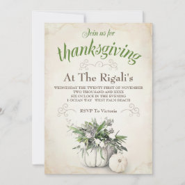 Thanksgiving Familie Binnenuitnodiging Kaart