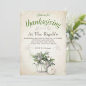 Thanksgiving Familie Binnenuitnodiging Kaart (Staand voorkant)