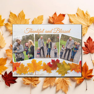 Thanksgiving Familie Foto Thankful Blessed Magnet