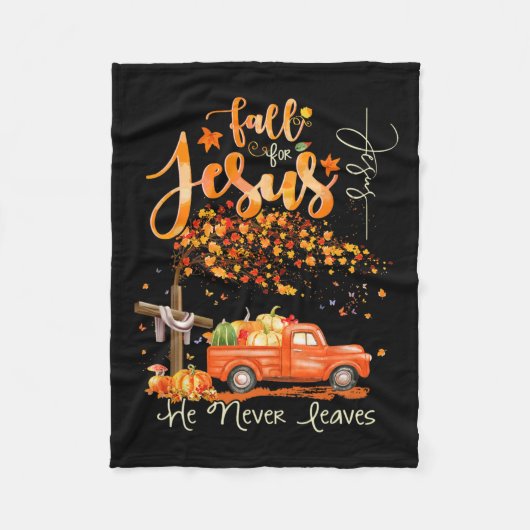 Thanksgiving Familie Herfst Herfst Christelijk Hal Fleece Deken (Voorkant)