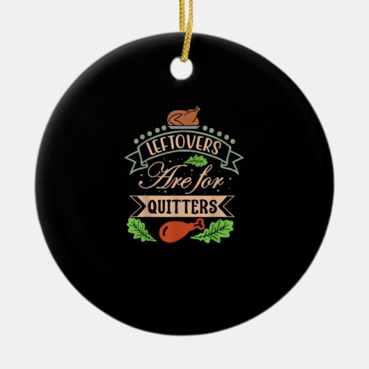 Thanksgiving familie motief - restjes zijn voor st keramisch ornament (Voorkant)