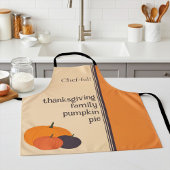 Thanksgiving familie pompoen taart, chef-ful schort