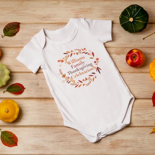 Thanksgiving Familie Reünie Schattige Custom Romper