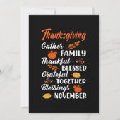 Thanksgiving Familie Samen Kaart (Voorkant)