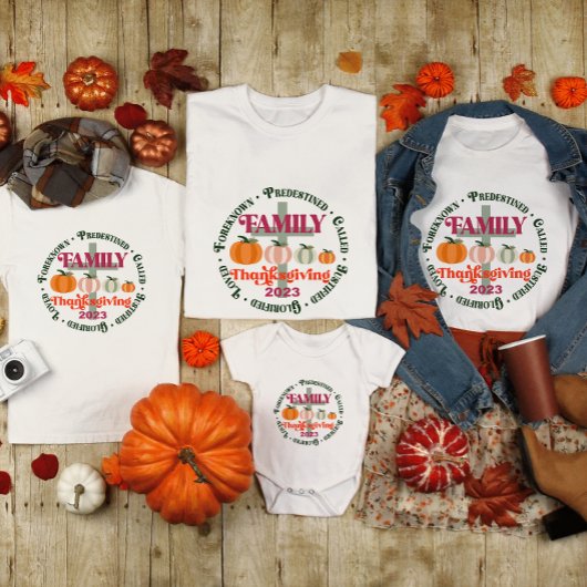 Thanksgiving familie t-shirt
