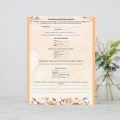 Thanksgiving familie vragenlijst (Staand voorkant)