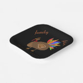 Thanksgiving Familie Vrienden Mannelijk Turkije Papieren Bordje (Gebogen)