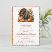 Thanksgiving Familie Vrienden Uitnodiging (Staand voorkant)