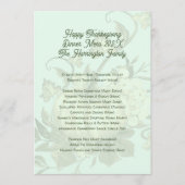 Thanksgiving Familiediner Menu Sjabloon Kaart (Voorkant)