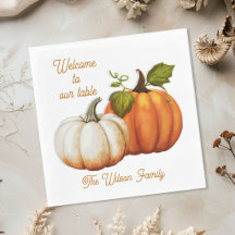 Thanksgiving Familienaam Welkom Pompoenen