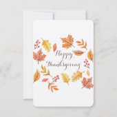 Thanksgiving Familietabel Activiteit | Thankful Li Kaart (Achterkant)