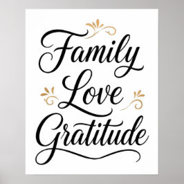 Thanksgiving Family Gratitude Poster