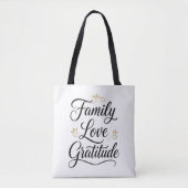 Thanksgiving Family Gratitude Tote Bag (Voorkant)