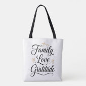 Thanksgiving Family Gratitude Tote Bag (Achterkant)