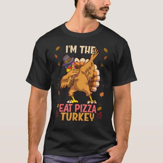Thanksgiving Family Matching I'm The Eat Pizza Tur T-shirt (Voorkant)