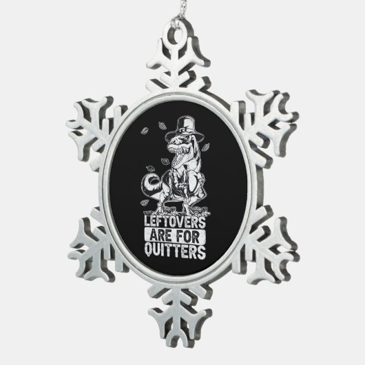 Thanksgiving - Family Thanksgiving Dinner Squad Tin Sneeuwvlok Ornament (Rechts)