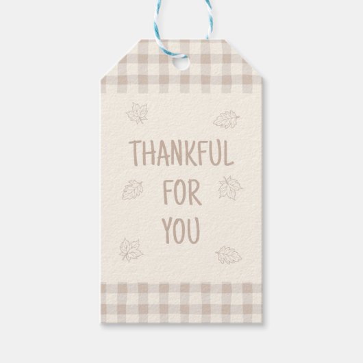 Thanksgiving Favor Cadeautag Cadeaulabel (Voorkant)