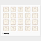 Thanksgiving Favor Cadeautag Vierkante Sticker (Vel)