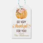 Thanksgiving Favor Tag | Bloemen Cadeaulabel (Voorkant)