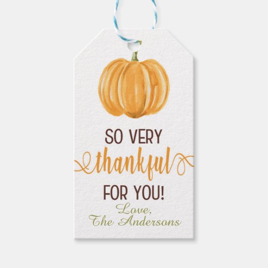 Thanksgiving Favor Tag Cadeaulabel (Voorkant)
