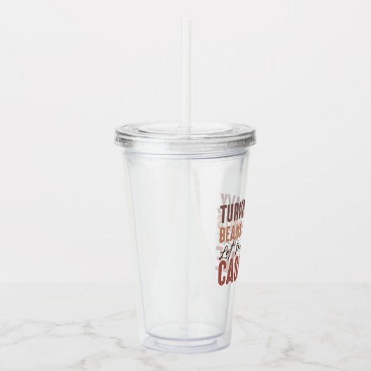 Thanksgiving feast acryl drinkbeker (Rechts)