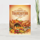 Thanksgiving Feast Blessings — Holiday Greeting Kaart (Voorkant)