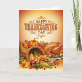 Thanksgiving Feast Blessings — Holiday Greeting Kaart